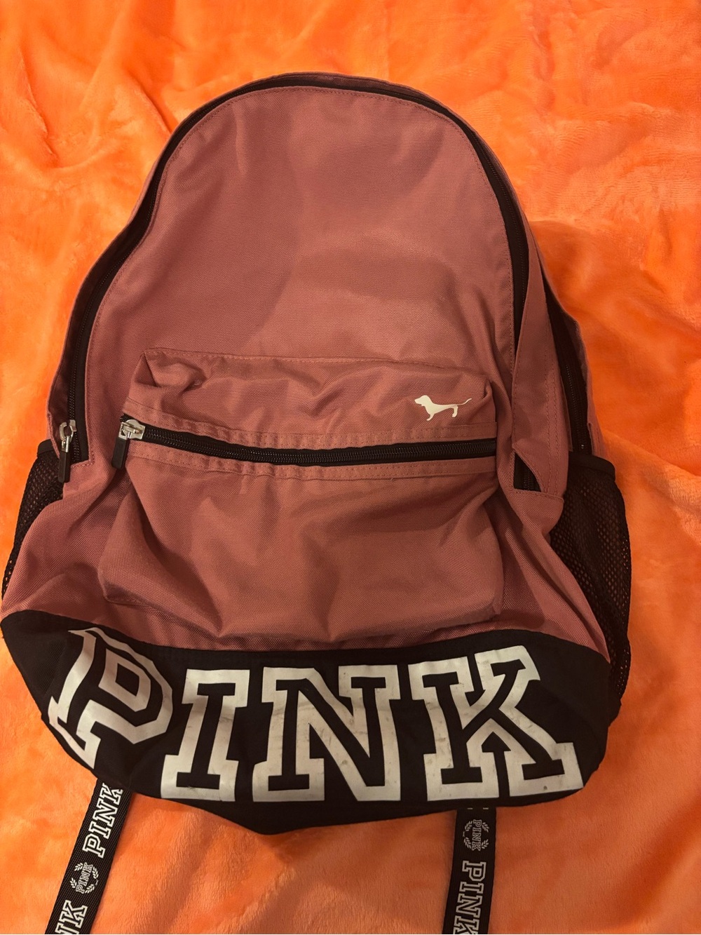 PINK Victoria's Secret Dusty Mauve Backpack with Black Base